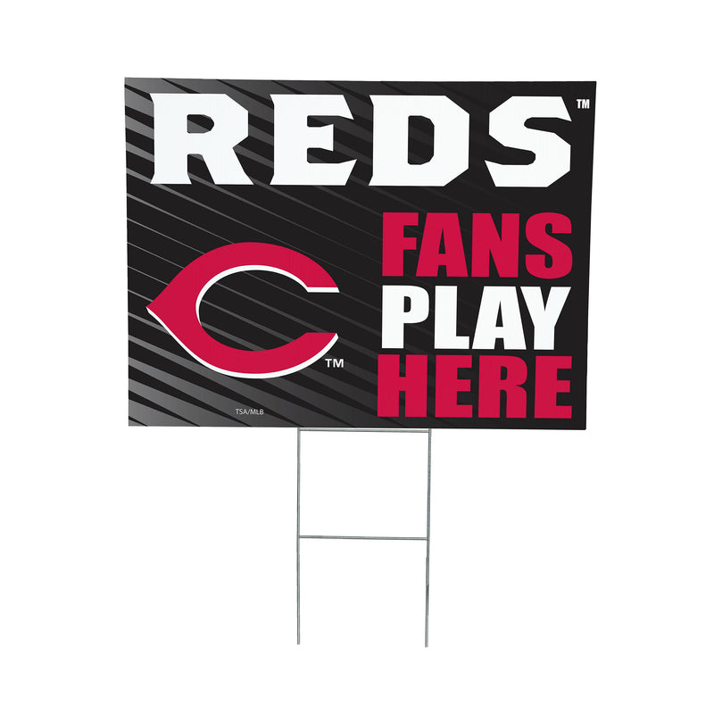 Cincinnati Reds Yard Sign "Fans Play Here"