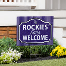 Colorado Rockies Yard Sign, "Fans Welcome"