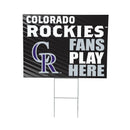 Colorado Rockies Yard Sign "Fans Play Here"