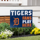 Detroit Tigers Yard Sign "Fans Play Here"
