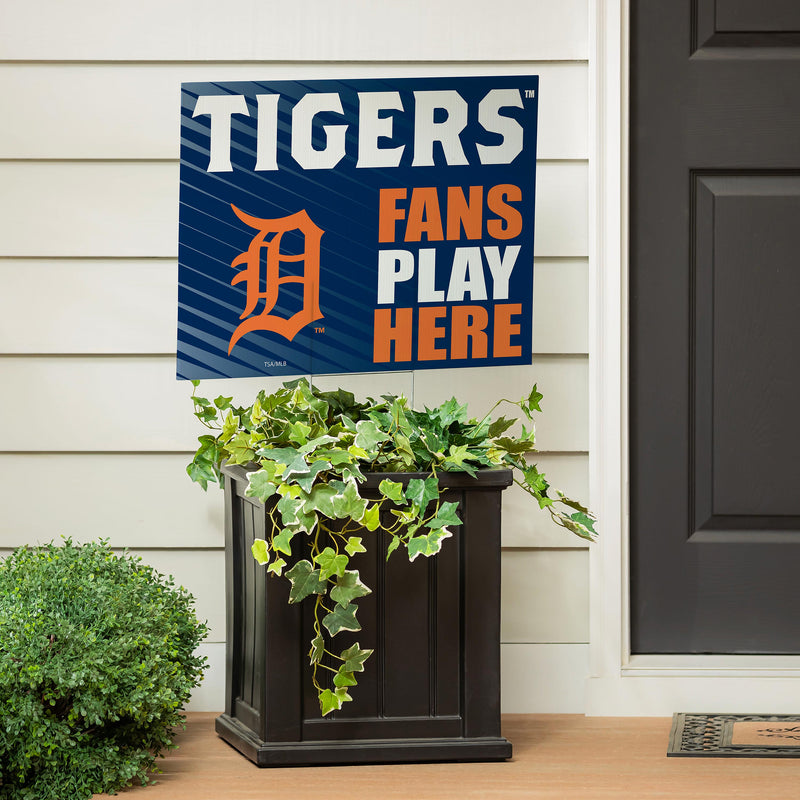 Detroit Tigers Yard Sign "Fans Play Here"