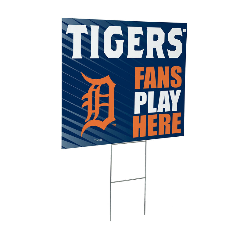Detroit Tigers Yard Sign "Fans Play Here"
