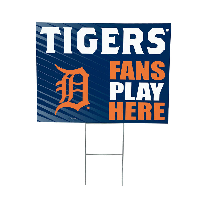 Detroit Tigers Yard Sign "Fans Play Here"