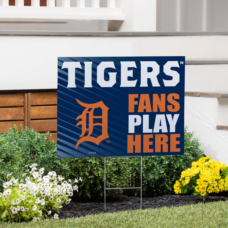 Detroit Tigers Yard Sign "Fans Play Here"