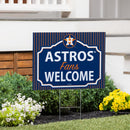 Houston Astros Coroplast Yard Sign, "Fans Welcome"