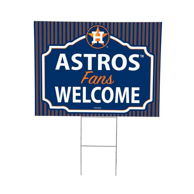 Houston Astros Coroplast Yard Sign, "Fans Welcome"