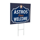 Houston Astros Coroplast Yard Sign, "Fans Welcome"