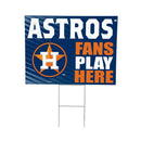 Houston Astros Yard Sign "Fans Play Here"