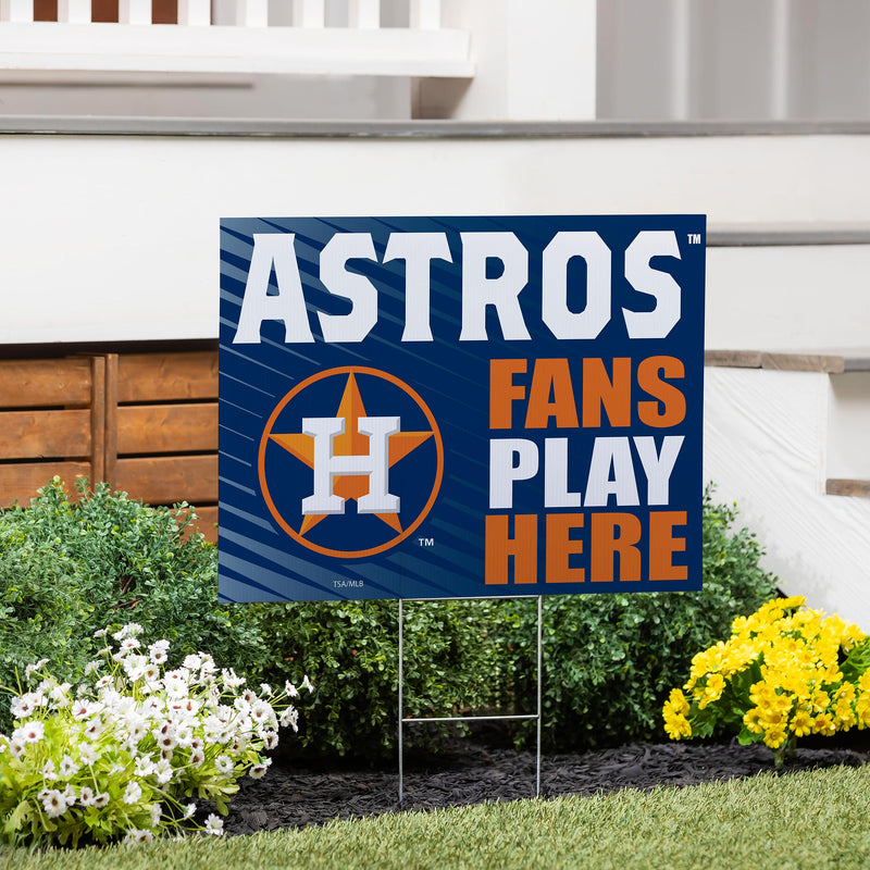 Houston Astros Yard Sign "Fans Play Here"