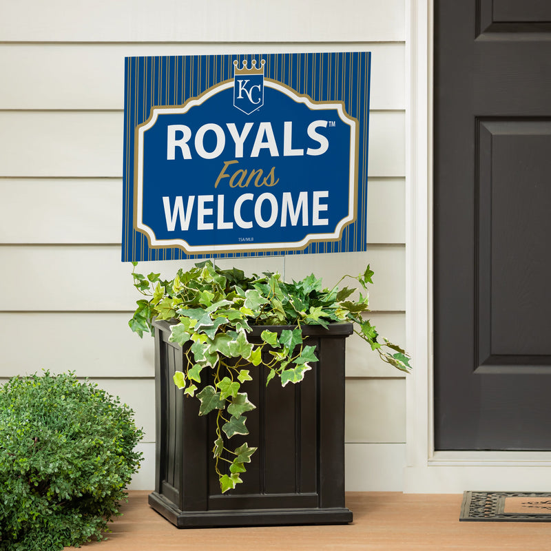 Kansas City Royals Yard Sign, "Fans Welcome"