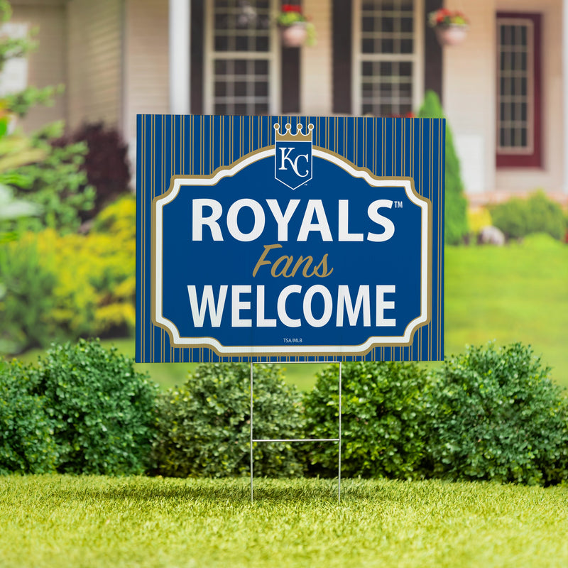Kansas City Royals Yard Sign, "Fans Welcome"