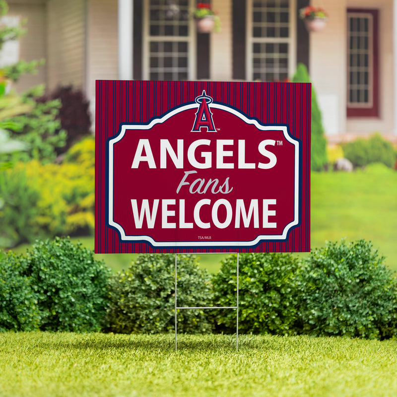 Los Angeles Angels Yard Sign, "Fans Welcome"
