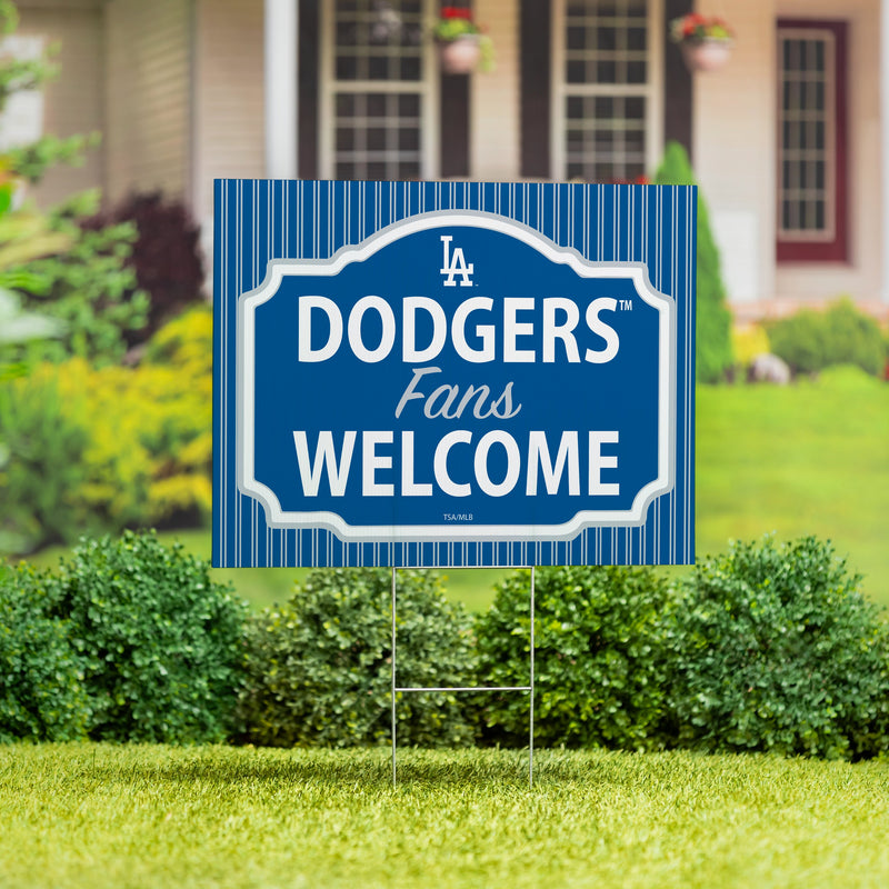 Los Angeles Dodgers Yard Sign, "Fans Welcome"