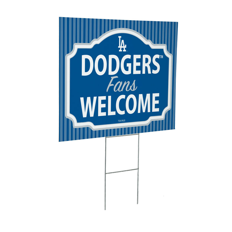 Los Angeles Dodgers Yard Sign, "Fans Welcome"