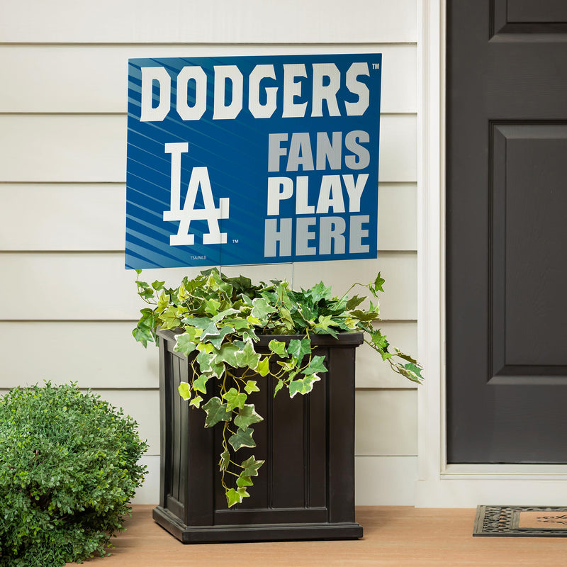 Los Angeles Dodgers Yard Sign "Fans Play Here"