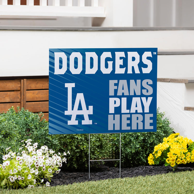 Los Angeles Dodgers Yard Sign "Fans Play Here"