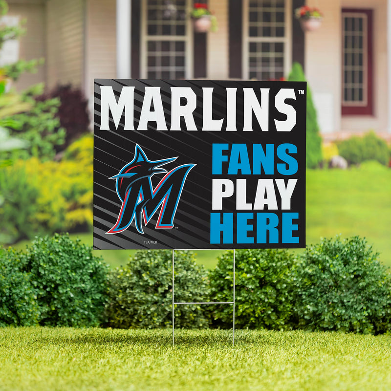 Miami Marlins Yard Sign "Fans Play Here"