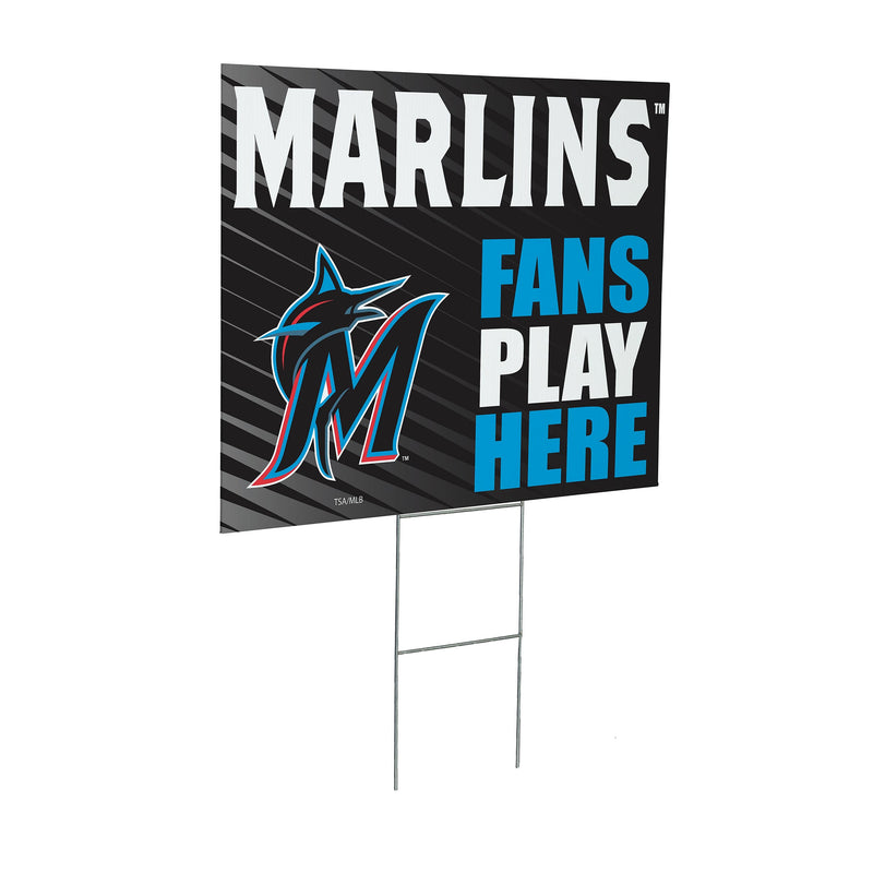 Miami Marlins Yard Sign "Fans Play Here"