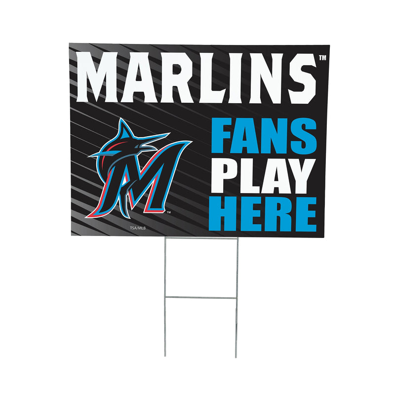 Miami Marlins Yard Sign "Fans Play Here"