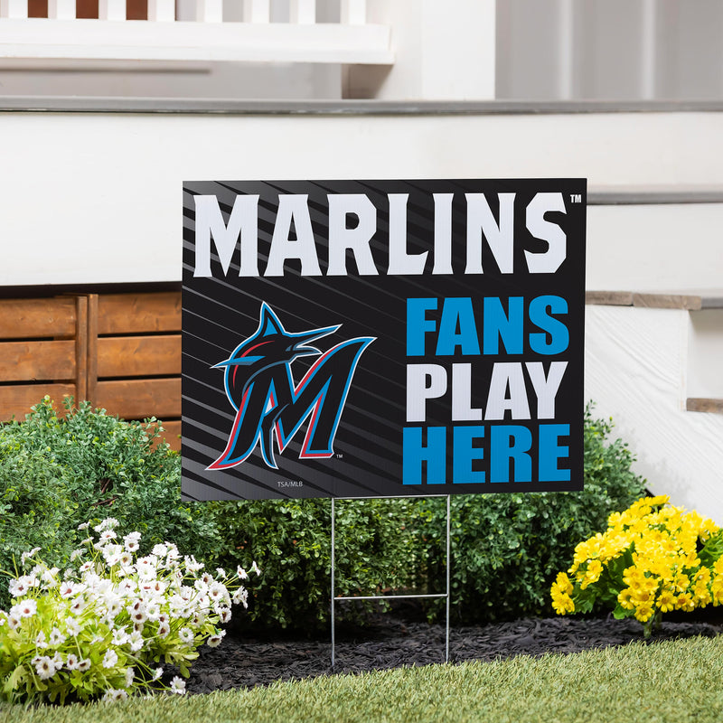 Miami Marlins Yard Sign "Fans Play Here"