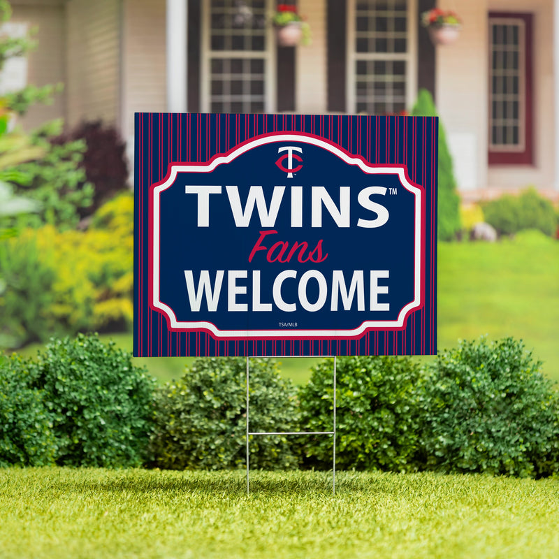 Minnesota Twins Yard Sign, "Fans Welcome"