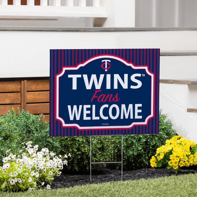 Minnesota Twins Yard Sign, "Fans Welcome"