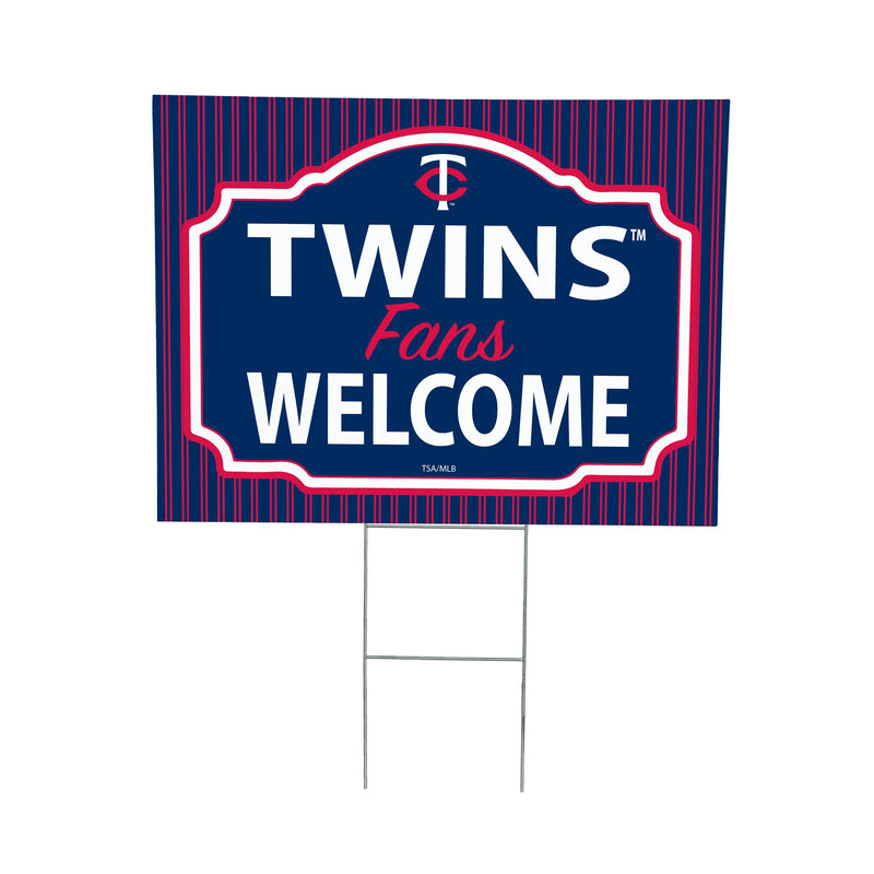 Minnesota Twins Yard Sign, "Fans Welcome"