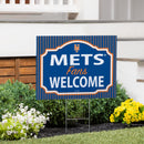 New York Mets Yard Sign, "Fans Welcome"