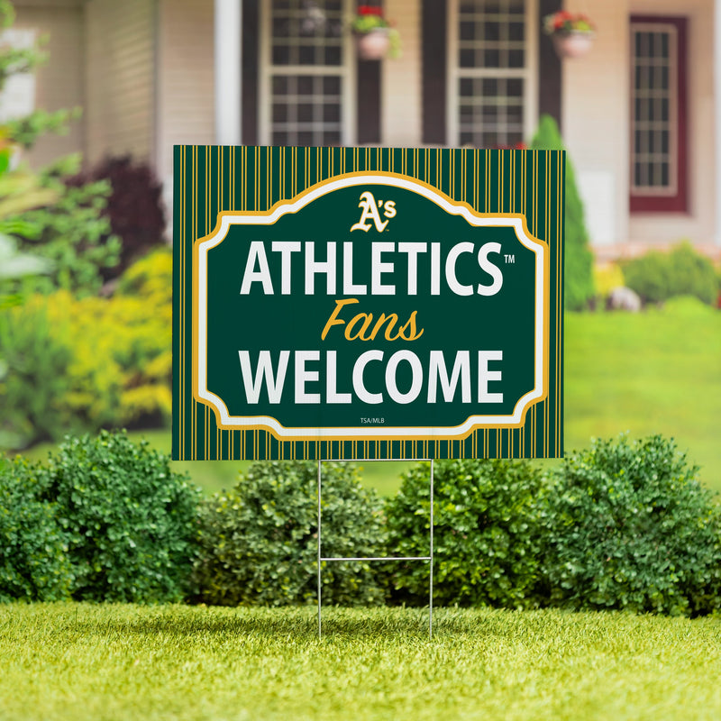 Athletics Yard Sign, "Fans Welcome"