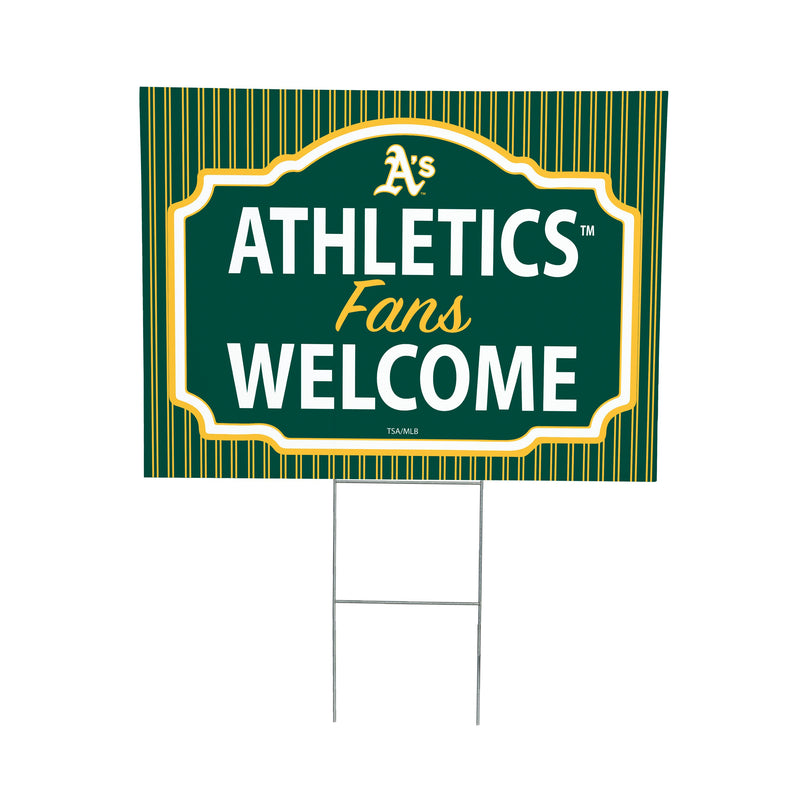 Athletics Yard Sign, "Fans Welcome"