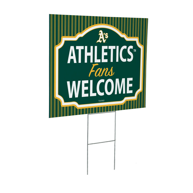 Athletics Yard Sign, "Fans Welcome"