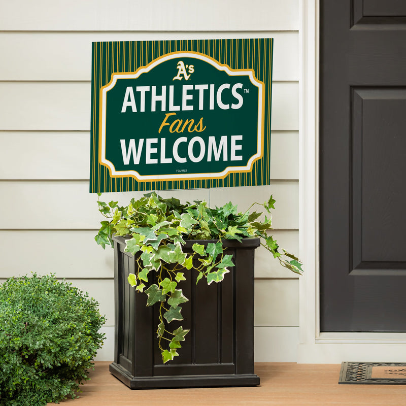 Athletics Yard Sign, "Fans Welcome"
