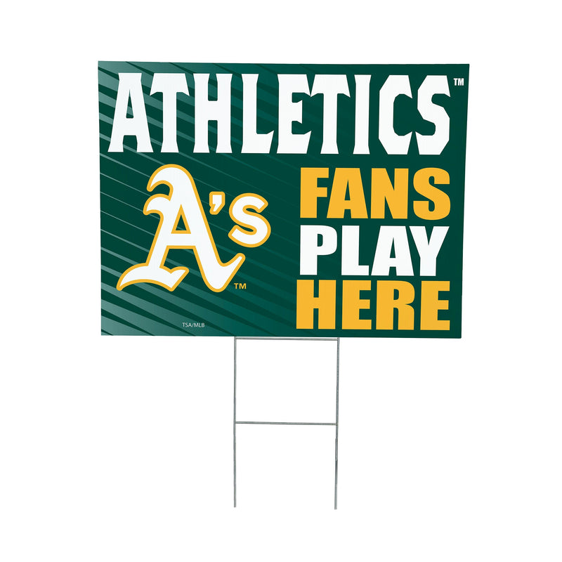 Athletics Yard Sign "Fans Play Here"