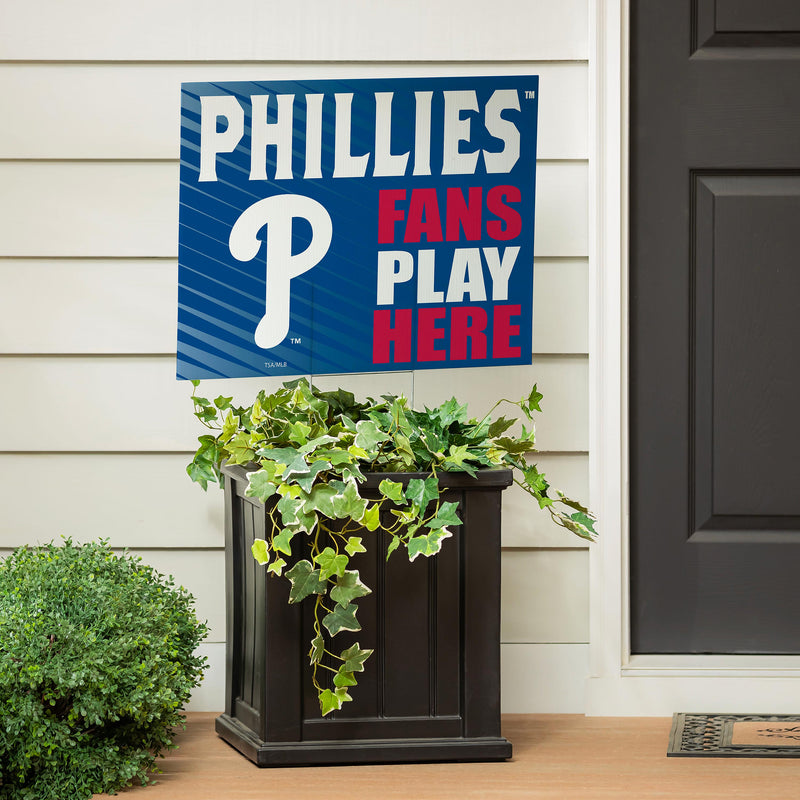 Philadelphia Phillies Yard Sign "Fans Play Here"