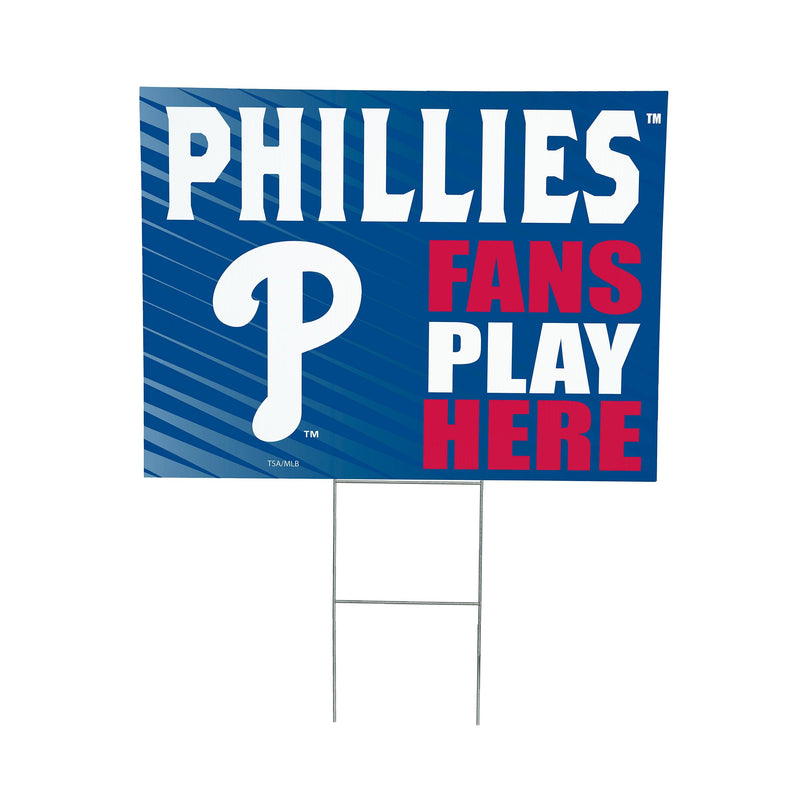 Philadelphia Phillies Yard Sign "Fans Play Here"