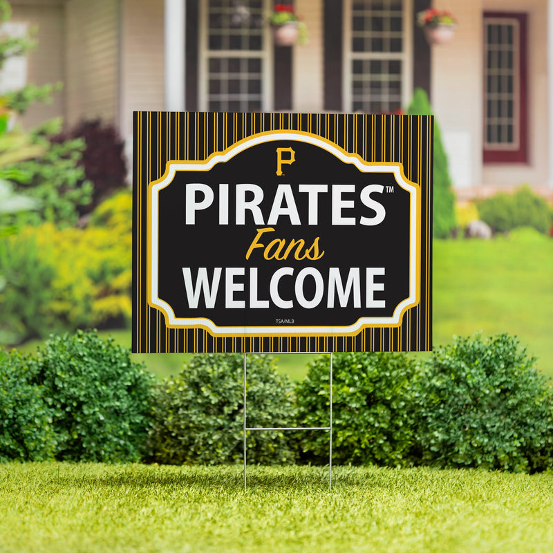 Pittsburgh Pirates Yard Sign, "Fans Welcome"