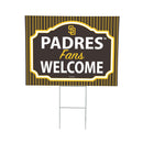 San Diego Padres Yard Sign, "Fans Welcome"