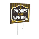 San Diego Padres Yard Sign, "Fans Welcome"