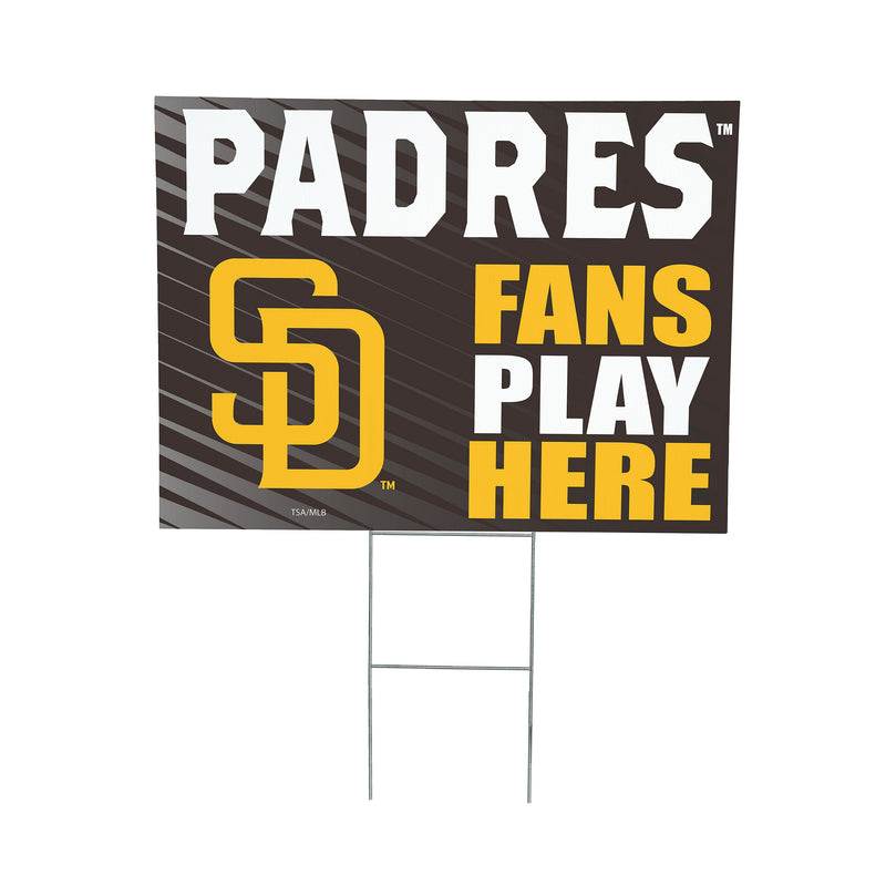 San Diego Padres Yard Sign "Fans Play Here"