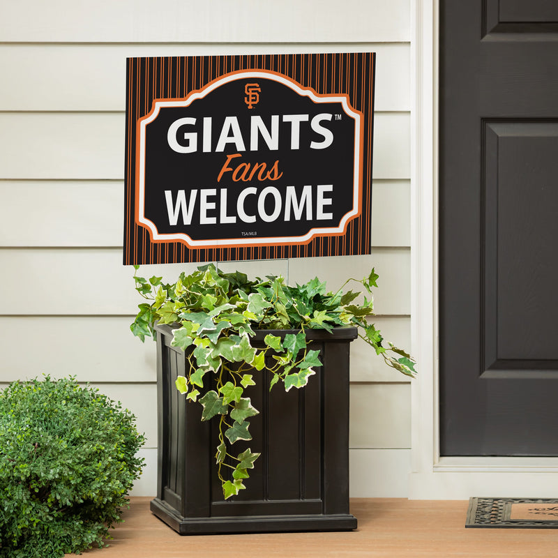 San Francisco Giants Yard Sign, "Fans Welcome"