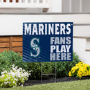 Seattle Mariners Yard Sign "Fans Play Here"