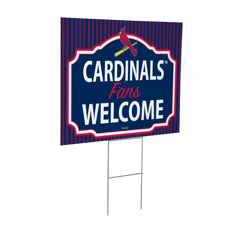 St Louis Cardinals Yard Sign, "Fans Welcome"
