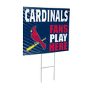St Louis Cardinals Yard Sign "Fans Play Here"