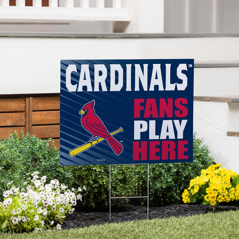 St Louis Cardinals Yard Sign "Fans Play Here"