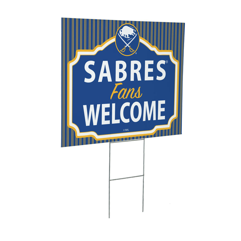 Buffalo Sabres Yard Sign, "Fans Welcome"