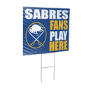 Buffalo Sabres Yard Sign "Fans Play Here"