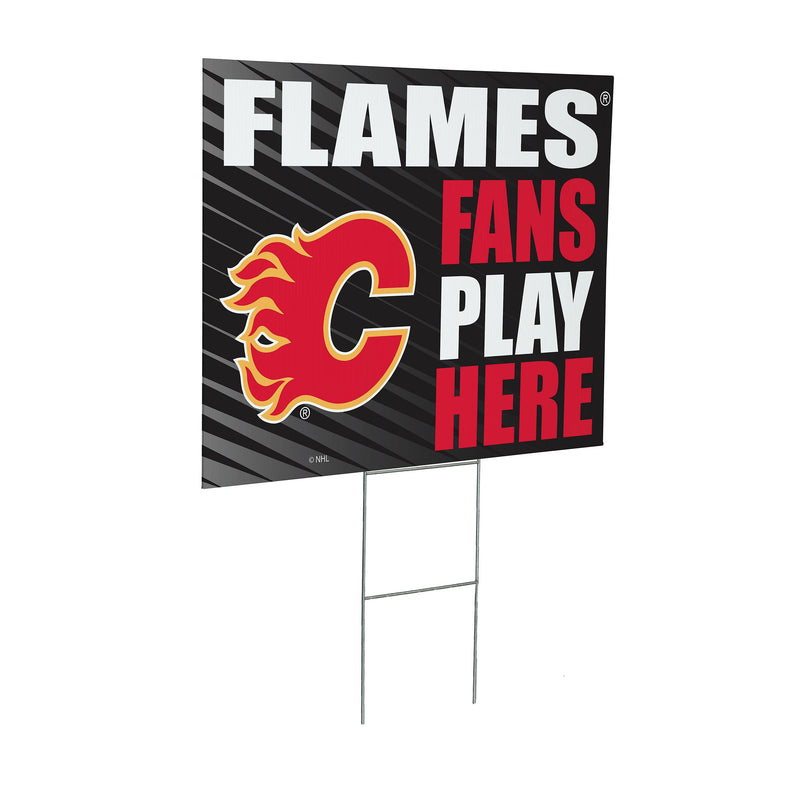 Calgary Flames Coroplast Yard Sign "Fans Play Here"