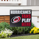 Carolina Hurricanes Yard Sign "Fans Play Here"