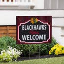 Chicago Blackhawks Yard Sign, "Fans Welcome"
