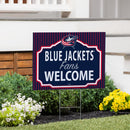 Columbus Blue Jackets Coroplast Yard Sign, "Fans Welcome"